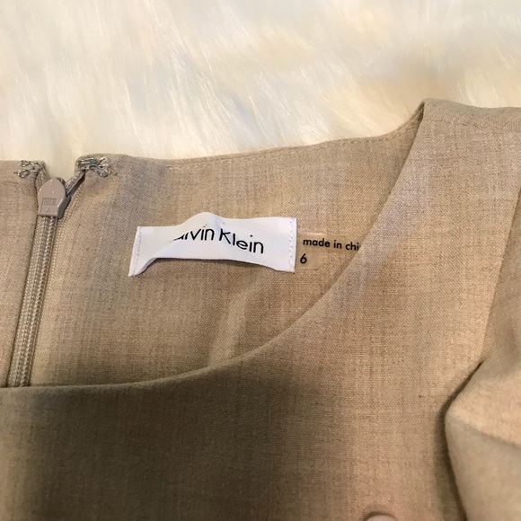 Calvin Klein Beige Ruffle Dress - Picture 3 of 5